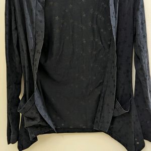 Girls' Semi-transparent Black Shrug