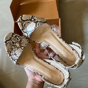 Snake Print Block Heels (New,Unused)