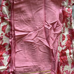 Pink And White Printer Kurta Set