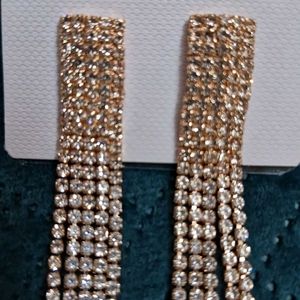 American Diamond Rose Gold Earrings