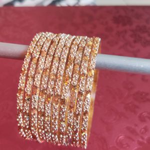 Golden Glass Bangles