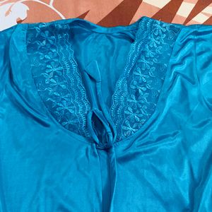 Women Fancy Solid 3 Piece Nighty Unused💙