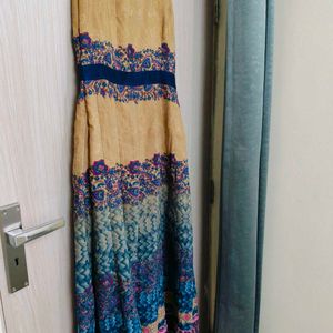 Printed Kurta Full Length, With Koti On Top