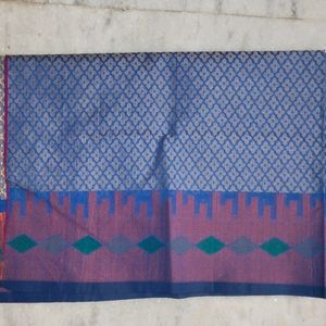 Handloom Blouse Piece (Blue)