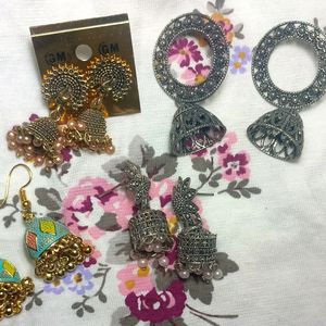 Four Pairs Earrings