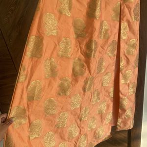 Coral Banarasi Festive Kurta