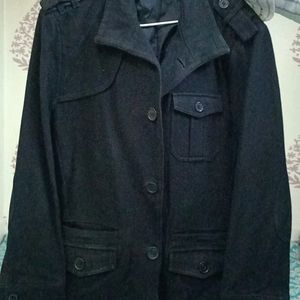 H&M Import Uni Coat🧥 Half Trenchcoat Premium Wool