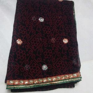 Black Bandhini Saree