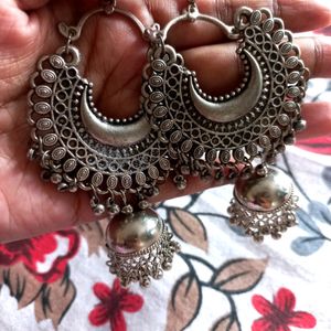 Shimmering Oxidized Unique Earrings