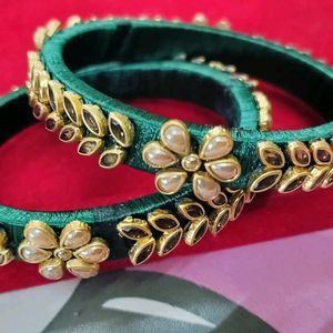 Combo Of 10 Handmade Silk Thread Bangles