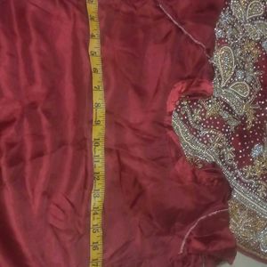 Full Heavy Work Sharara Suit+Free Kids Lehenga