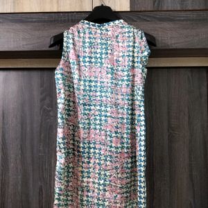 V Neck Knitted Dress For Woman - Remanika