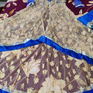 golden, blue  Lehenga Choli