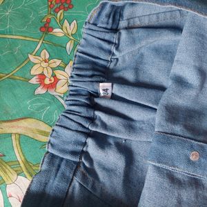 Cotton Denim Skirt