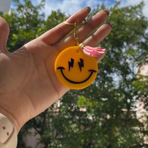 Set Of 10 Smiley Keychains