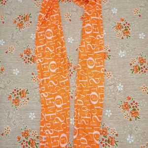 Orange Coloured Alphabet Printed Sc