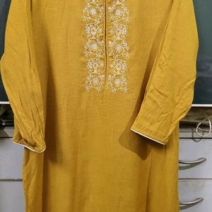 Mustard Yellow Kurti