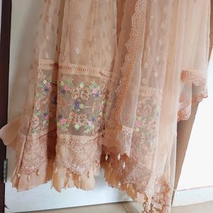 Stiched Tawakkal Gown With Dupatta