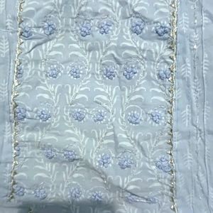 Sky Blue Kurti Dupatta