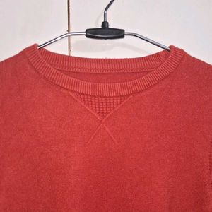 Orange Full Sleeves Sweater