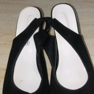 Women's Black Velvett Sandals