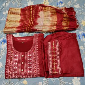 Unused Kurti Pant With Dupatta