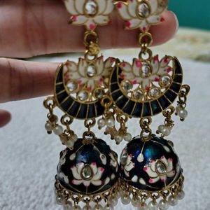 Navy Blue jhumkas