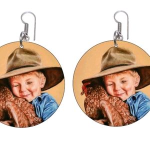 3 Pieces customized  Your Photo Earring