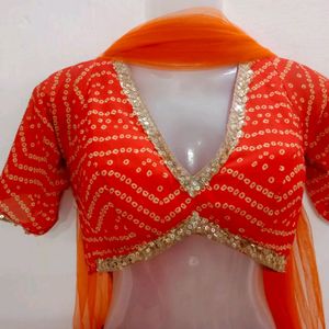 Bandhni Lahenga Choli With Duppata