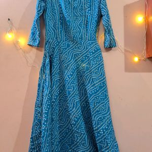 Rajasthani Print , Anarkali Shape , Office Kurta