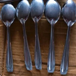 Combo Set Of 5 Steel Spoons