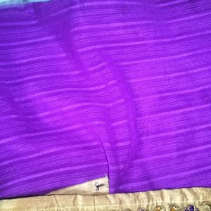 Party Wear Purple Saree With Blouse,