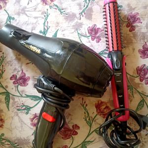 Price Drop🎊Hair Dryer And 3 in 1 Curler Comb