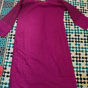 Chikinkari Straight Kurti