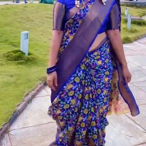 Saree With Blouse 32to 34