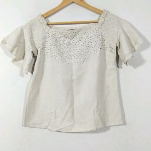 Code Linen Fancy Top