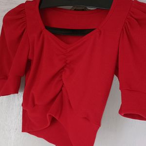 (Swap Avail.)Red Crop Top