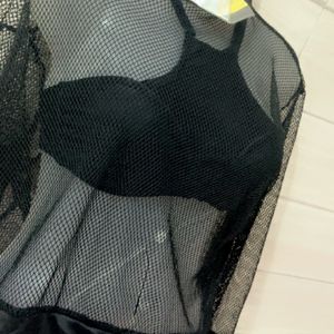 NEW WITH TAG BLACK MESH TOP