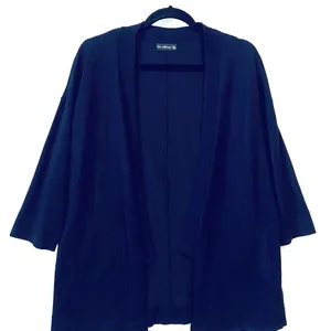 Zara Knit Open Front Cardigan Navy Blue