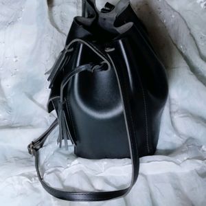 Leather Bucket Bag