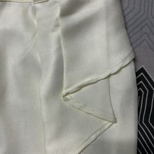 Stitched Cream Beige Formal Skirt