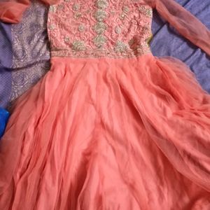 Peach Colour New Gown