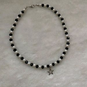 Cool Goth Handmade Beaded Necklace 🎀😺