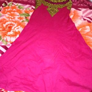 DARK PINK COLOUR AMBERLLA KURTHI