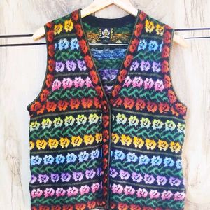 Multicolour Half Sweater Size-38