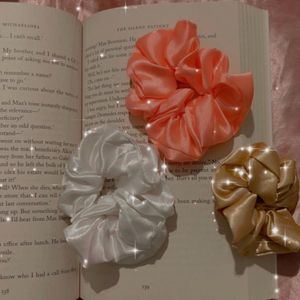 Cute Women Satin Scrunchies (Combo Of 3)