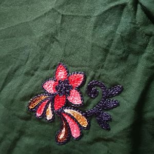 Embroidered Crop Shirt