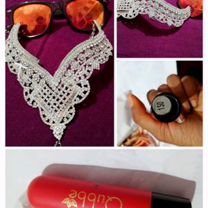 Diomond Necklace With Lipstick 💄