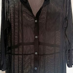 Sheer Net Long Shirt 🖤🐈‍⬛