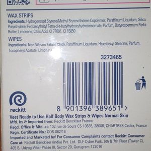 Veet Wax Strips Packed New